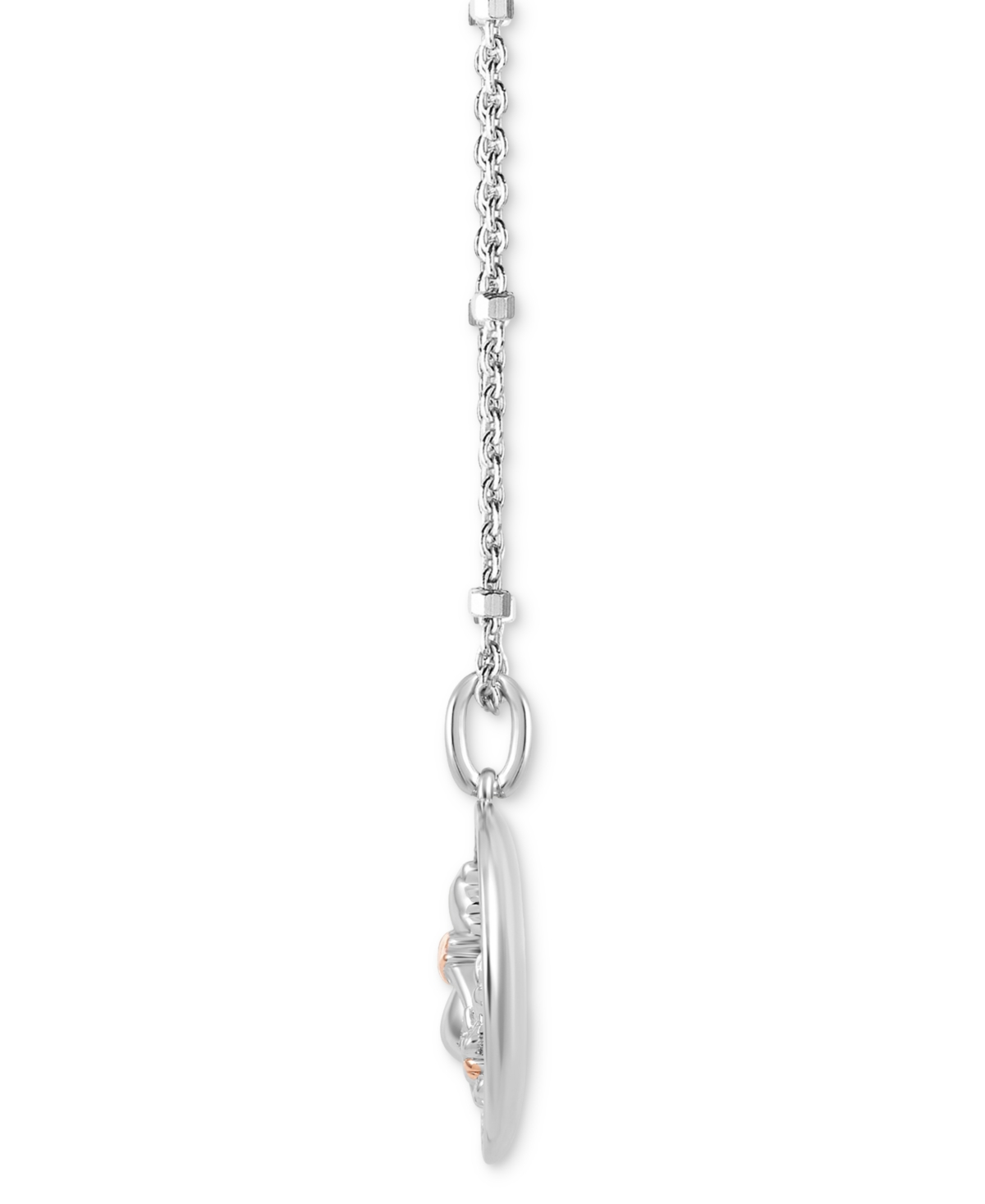 Disney Wonder Fine Jewelry Swiss Blue Topaz (1/4 ct. t.w.) & Diamond (1/10 ct. t.w.) Pooh & Piglet Pendant Necklace in Sterling Silver & 14k Rose