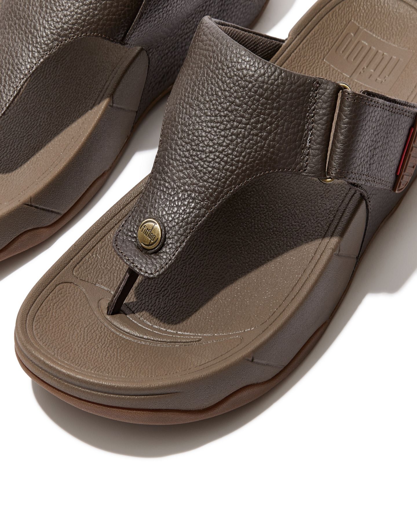 Мужские сандалии FitFlop Trakk II Leather, цвет: Шоколадный — фото 3
