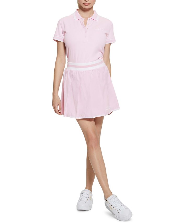 GUESS Women's Arleth Pleated Pull-On Logo Tennis Skirt - Macy's