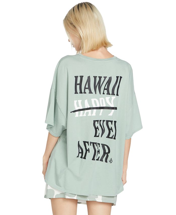 Volcom My Guys T-Shirt Donna A Maniche Corte – Cotone Biologico, Oversize, Morbida, Serigrafia Sul Petto, 28'' HPS