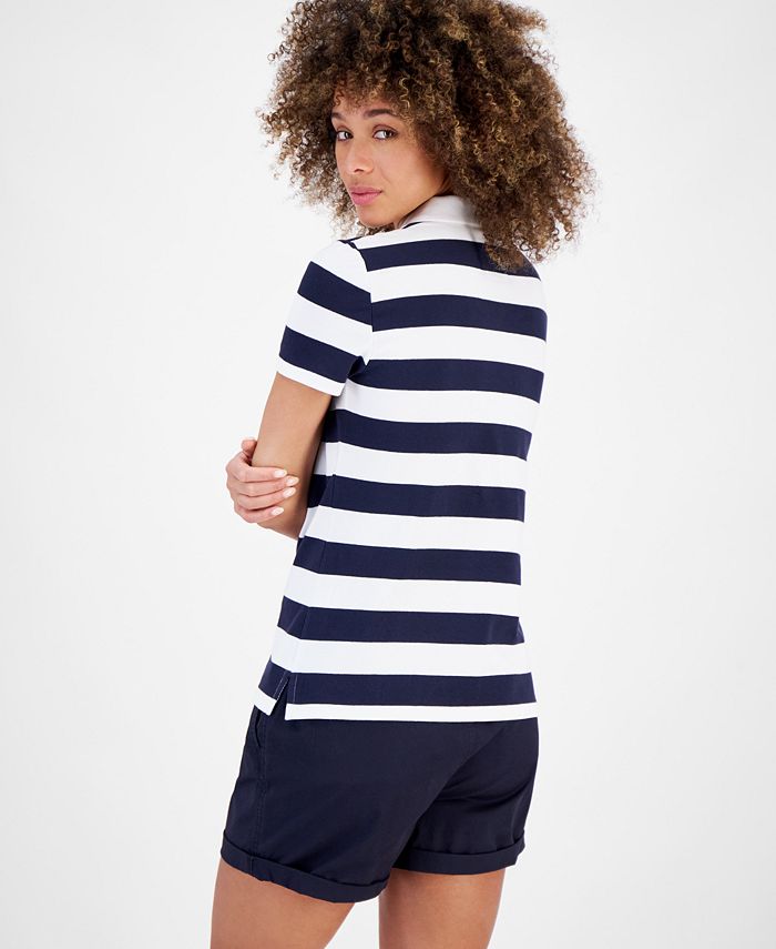 Nautica Jeans Women's Striped Polo Top - Macy's