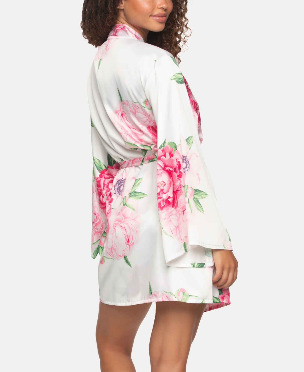 Shop Jezebel Women's Adrienne Printed Satin Kimono In Bloom