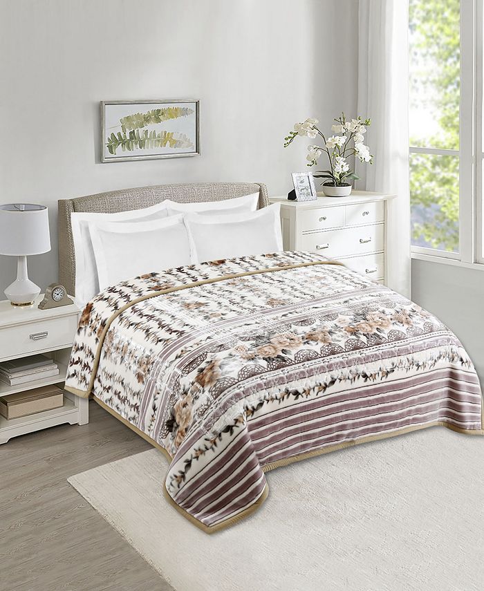 Nestl Printed Faux Mink Weighted Bed Blanket, 12 lbs, King Macy's