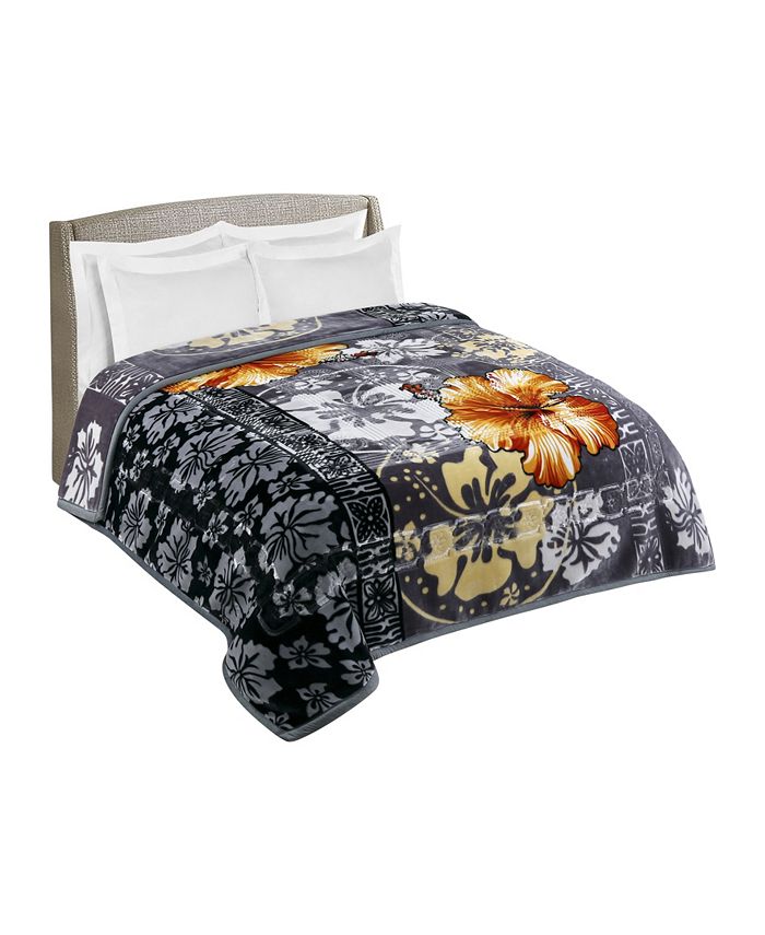 Nestl Printed Faux Mink Weighted Blanket, 9 lbs, Queen Macy's