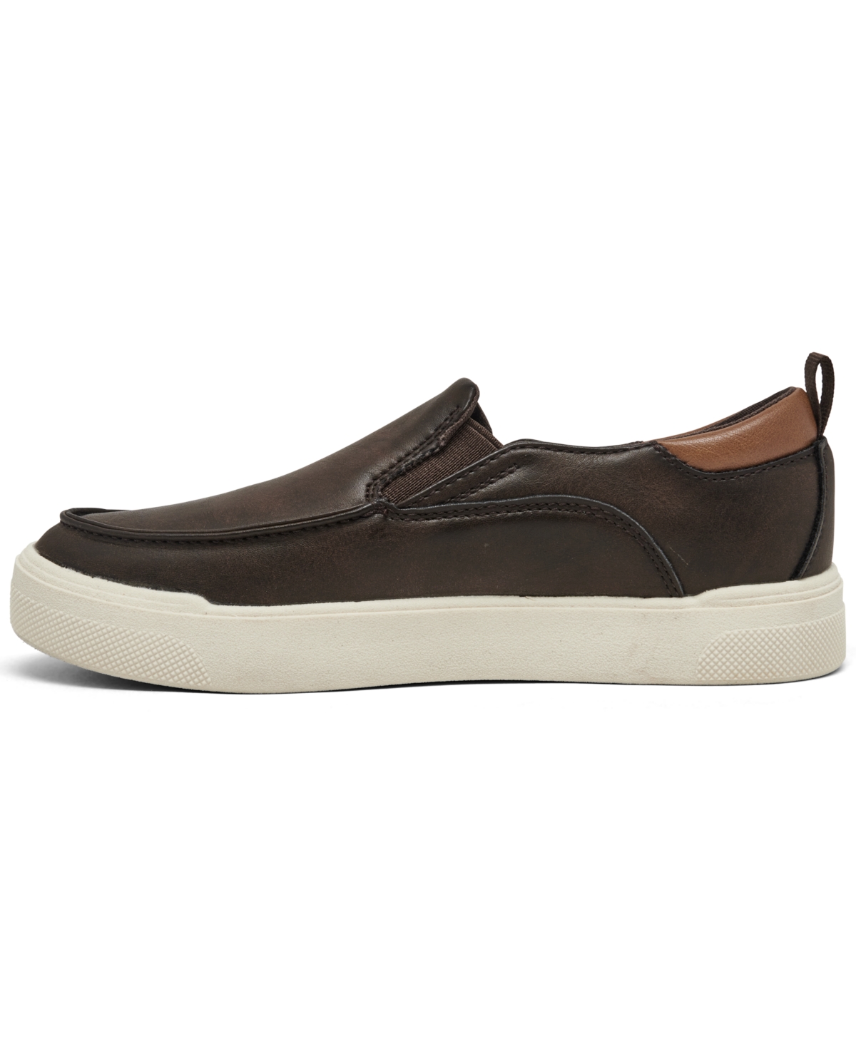 Shop Polo Ralph Lauren Little Kids Filip Slip-on Casual Sneakers From Finish Line In Chocolate