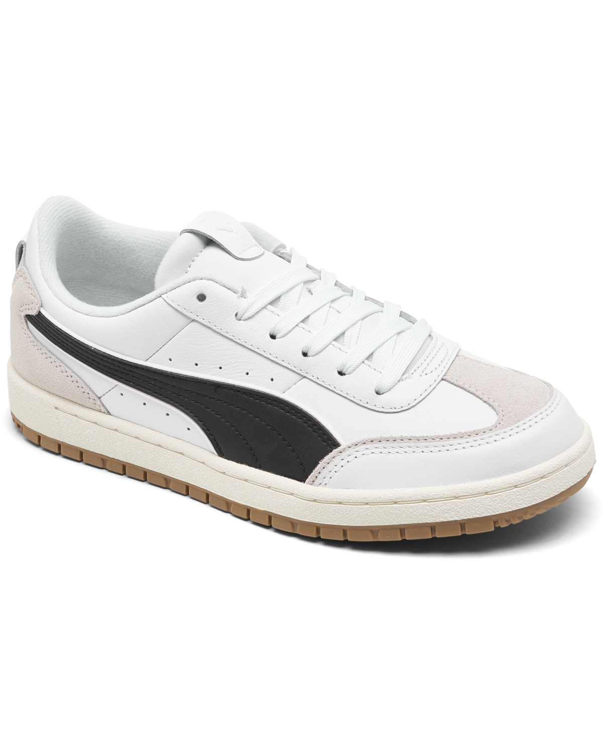 Puma Women's Premier Court Casual Sneakers From Finish Line In White,black
