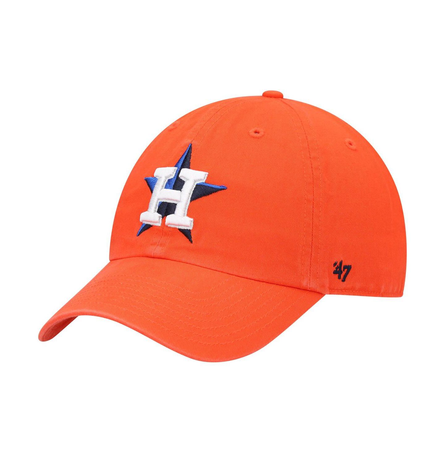 Мужская кепка '47 Brand Orange Houston Astros Clean Up Adjustable Hat — фото 1