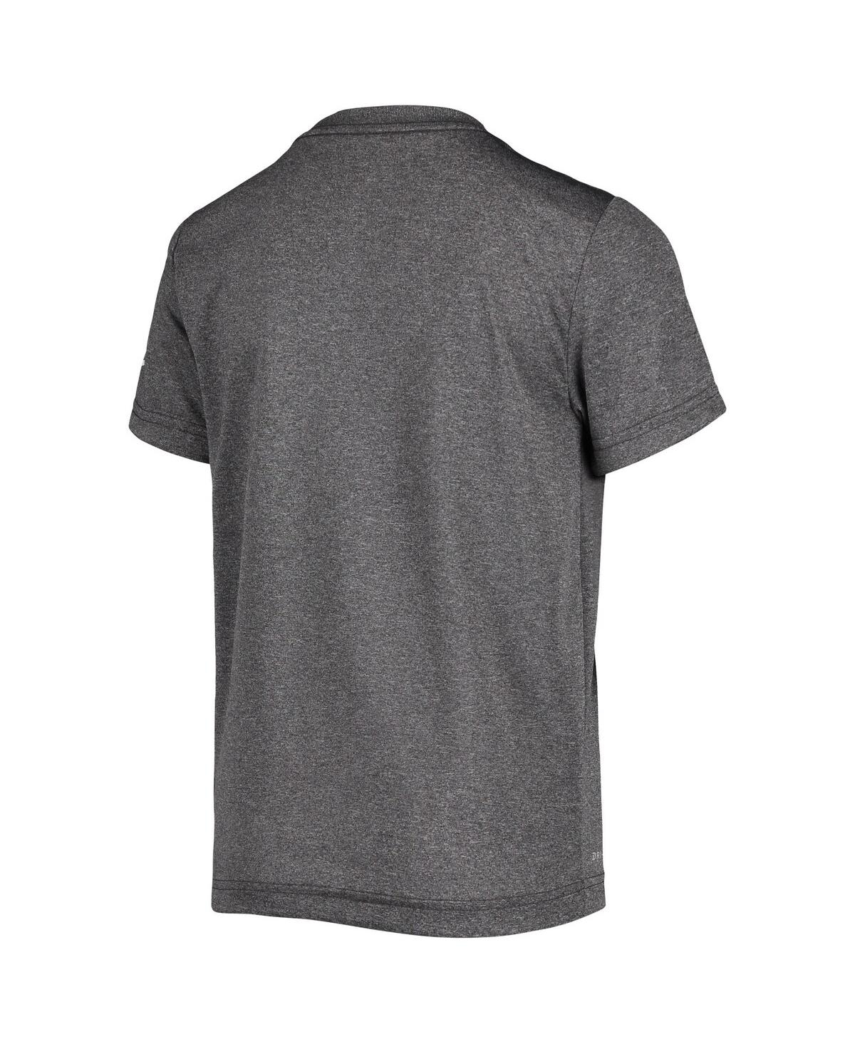 Shop Nike 3brand By Russell Wilson Big Boys Heathered Black  Combat Fill Performance T-shirt