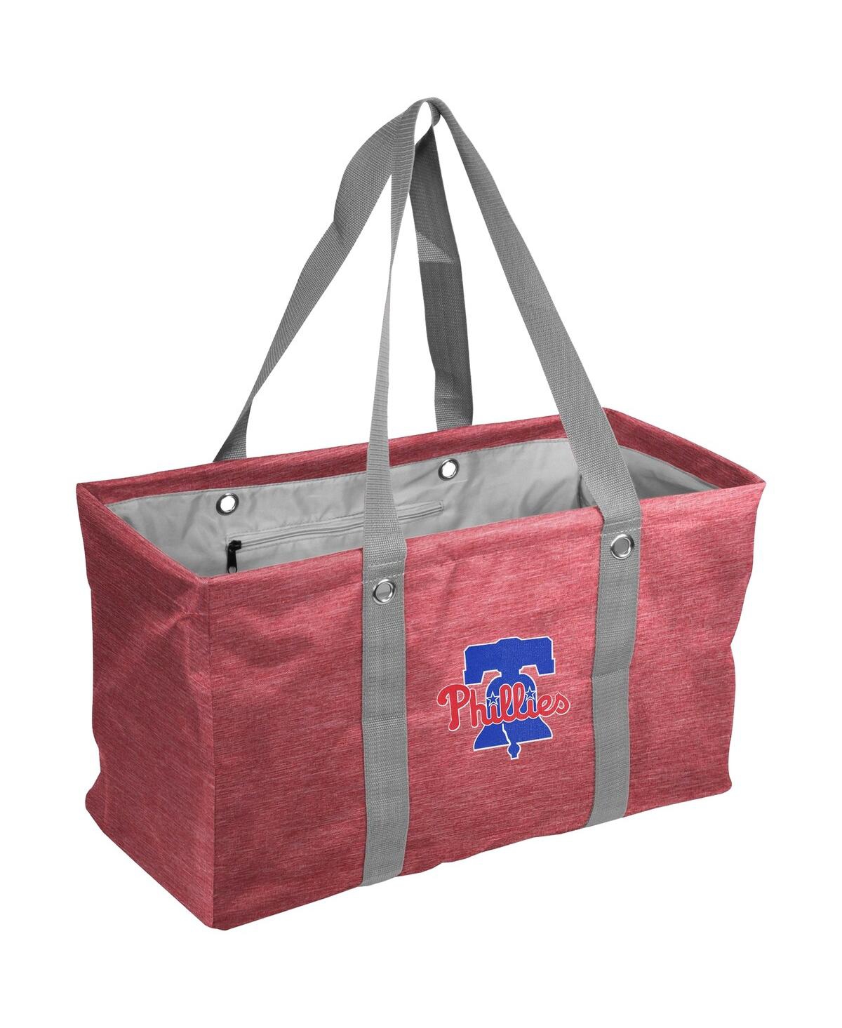 Logo Brands Men's And Women's Philadelphia Phillies Crosshatch Picnic Caddy Tote Bag In Red