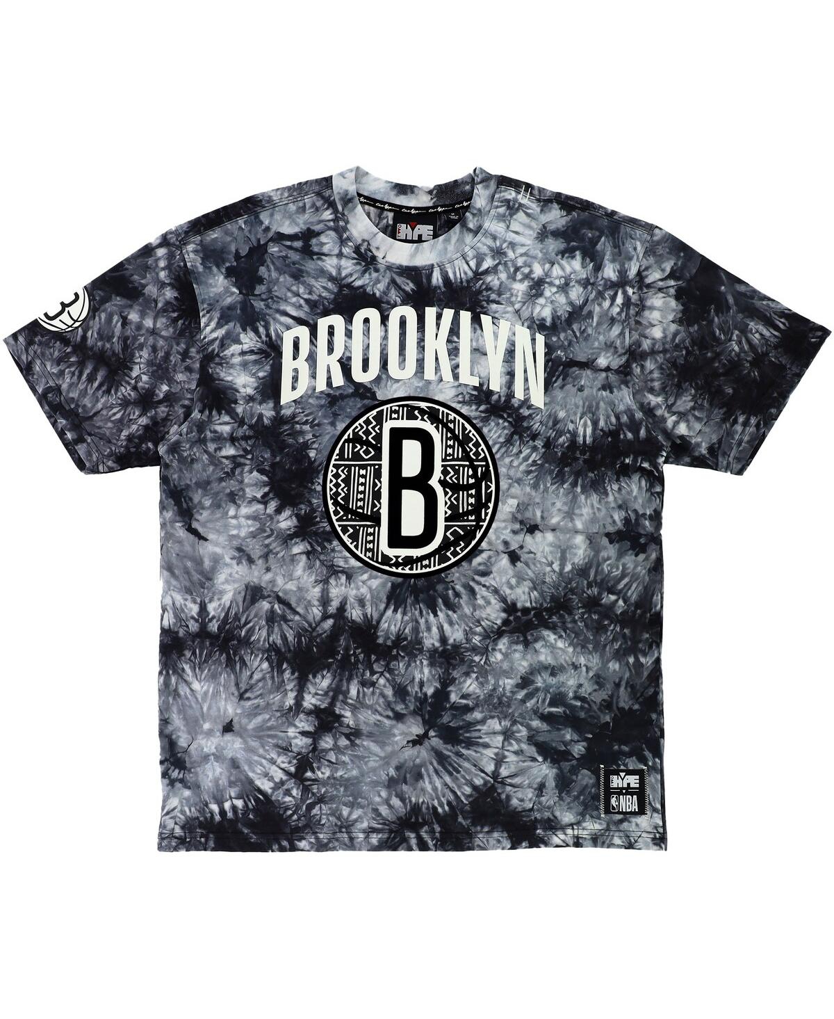 Men's and Women's Nba x Two Hype Black Brooklyn Nets Culture & Hoops Tie-Dye T-shirt - Black