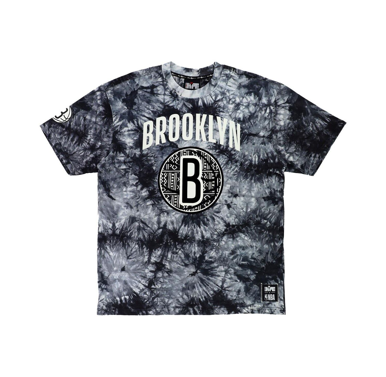 Men's and Women's NBA x Black Brooklyn Nets Culture & Hoops Tie-Dye T-shirt