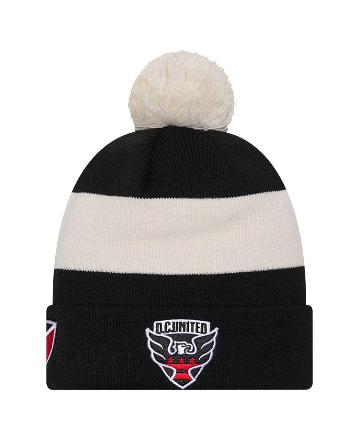 Men's New Era Black D.c. United 2024 Kick Off Collection Cuffed Knit Hat with Pom - Black