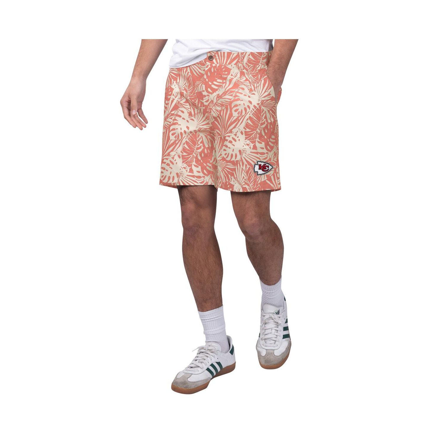 Men's Red Kansas City Chiefs Sandwashed Monstera Print Amphib Shorts