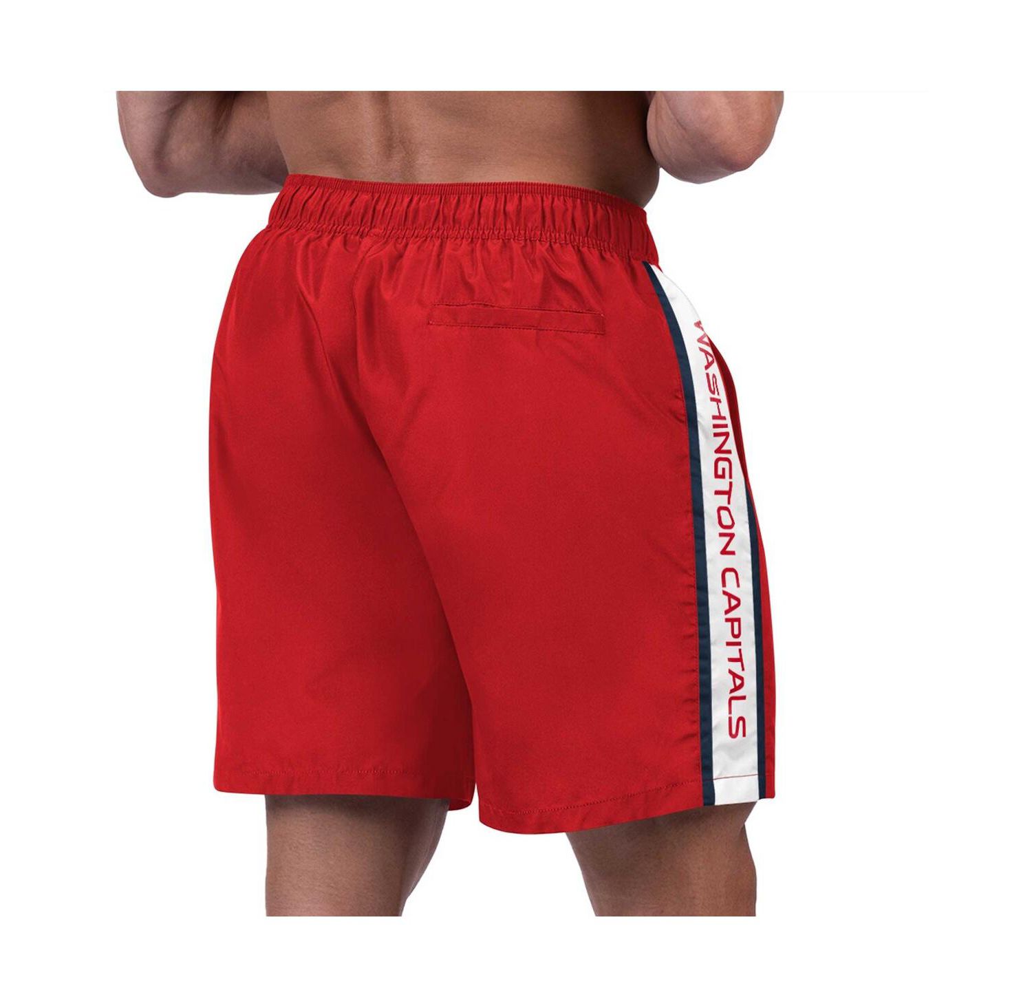 Men's Red Washington Capitals Streamline Volley Swim Trunks