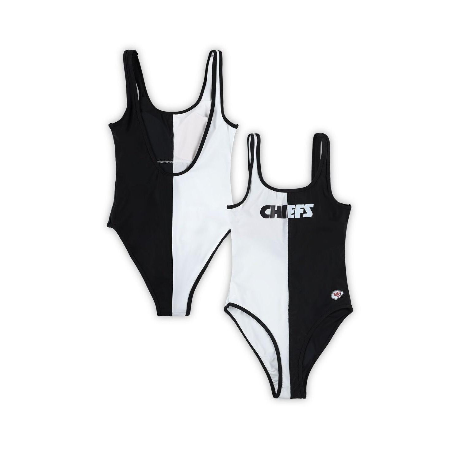 Women's Black Kansas City Chiefs Last Stand One-Piece Swimsuit