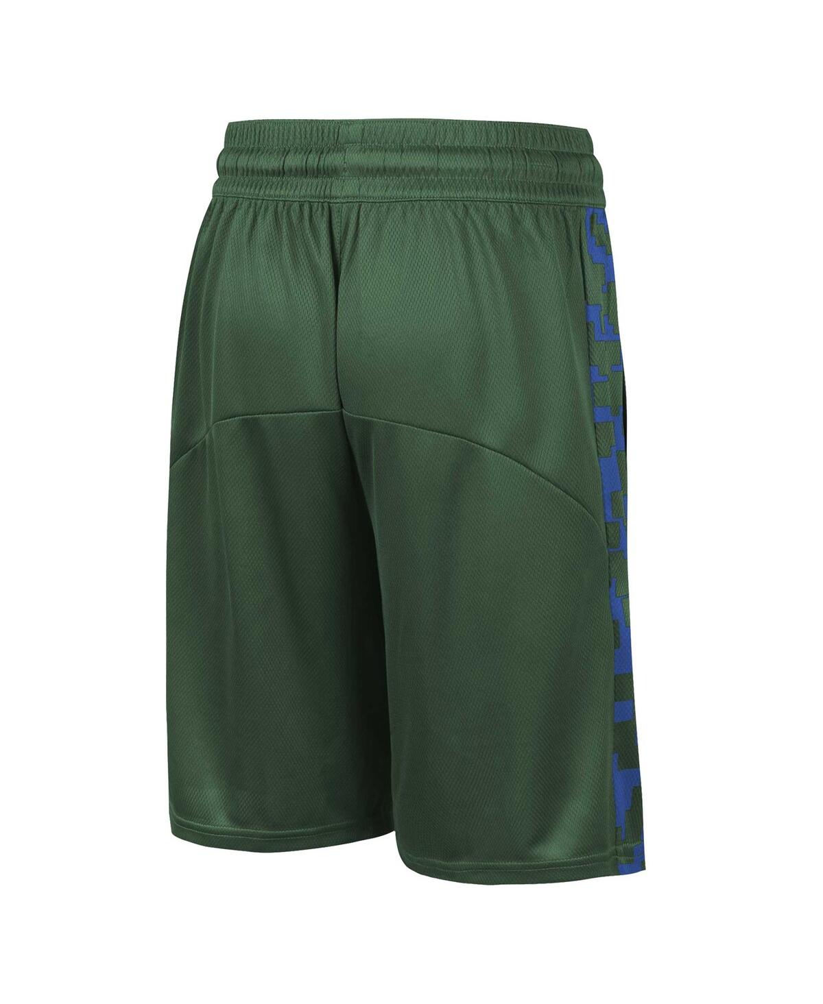 Nike Big Boys  Hunter Green Milwaukee Bucks Courtside Starting Five Team Shorts In Hunter Green