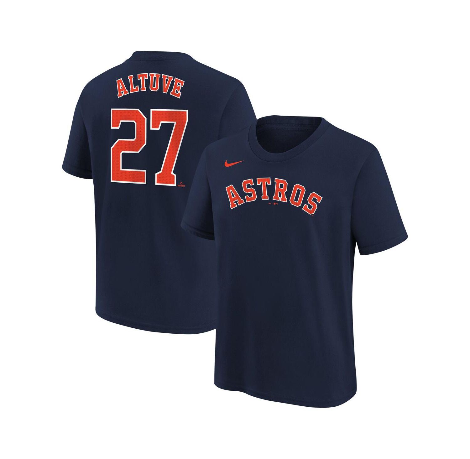 Big Boys Jose Altuve Navy Houston Astros Home Player Name and Number T-shirt