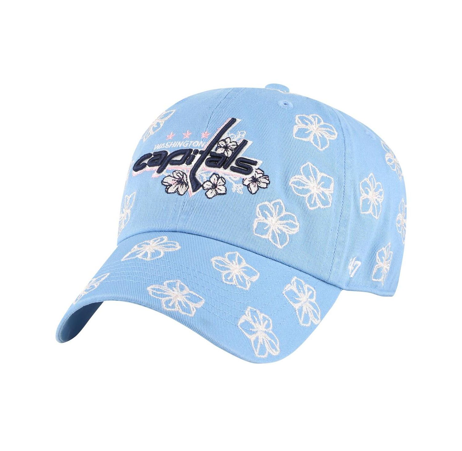 Women's Light Blue Washington Capitals Confetti Clean Up Adjustable Hat