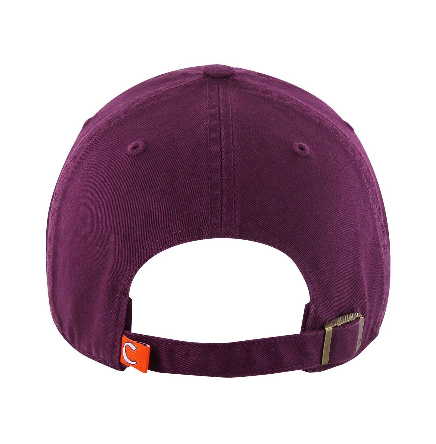 Мужская кепка '47 Brand Purple Distressed Clemson Tigers Vintage-Like Clean Up Adjustable Hat — фото 2