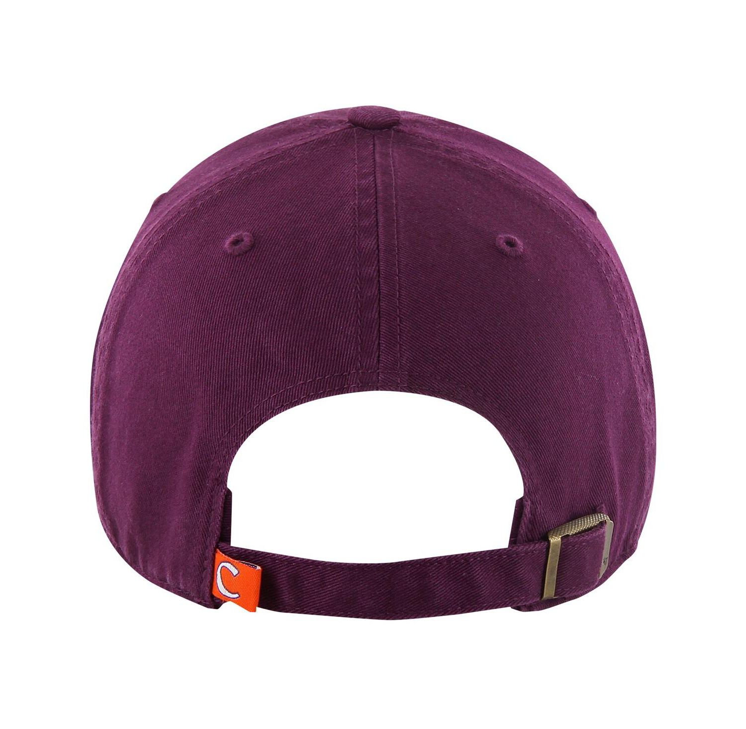 Men's Purple Distressed Clemson Tigers Vintage-Like Clean Up Adjustable Hat