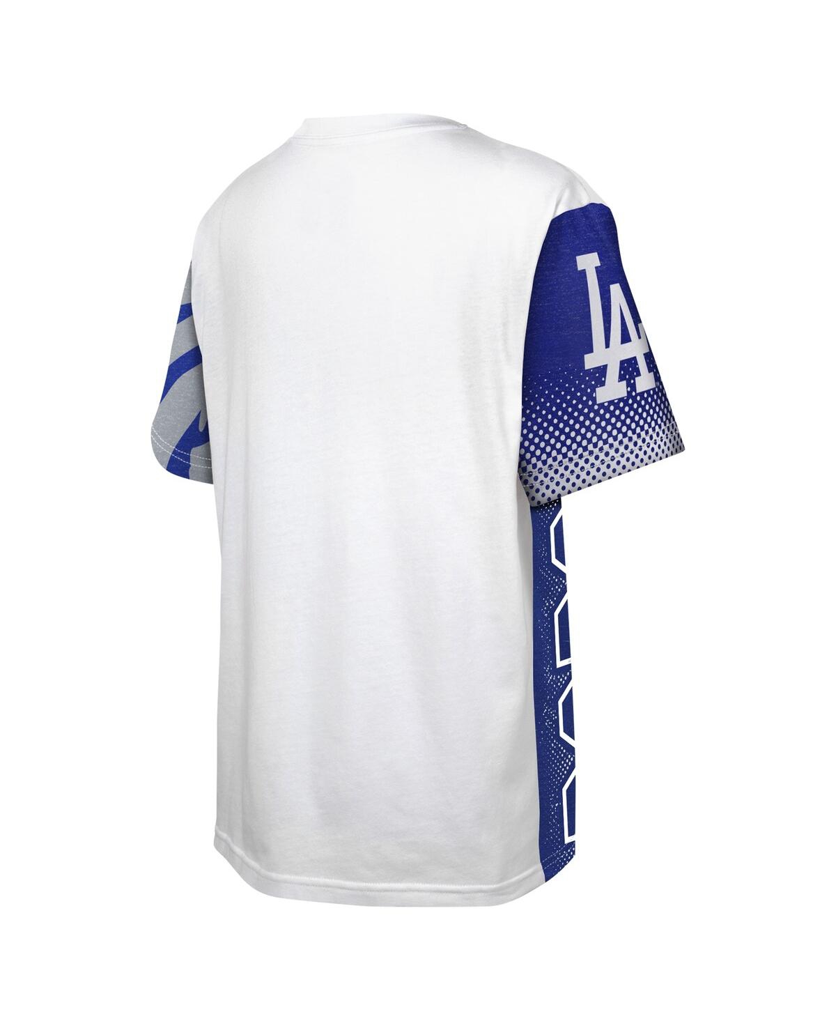 Shop Outerstuff Big Boys Fanatics White Los Angeles Dodgers Impact Hit Bold T-shirt
