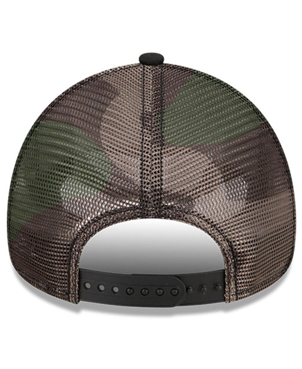 New Era Black Chase Elliott  Camo 9forty A-frame Trucker Adjustable Hat In Black