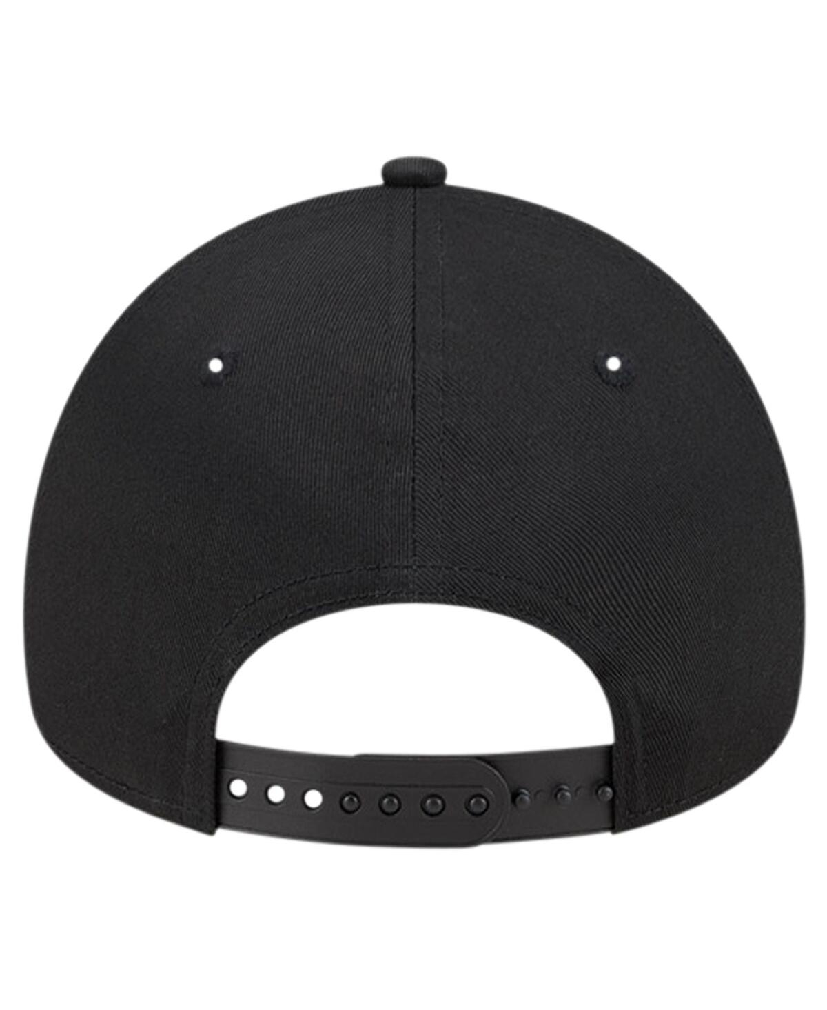 Shop New Era Men's  Black Miami Marlins Team Color A-frame 9forty Adjustable Hat