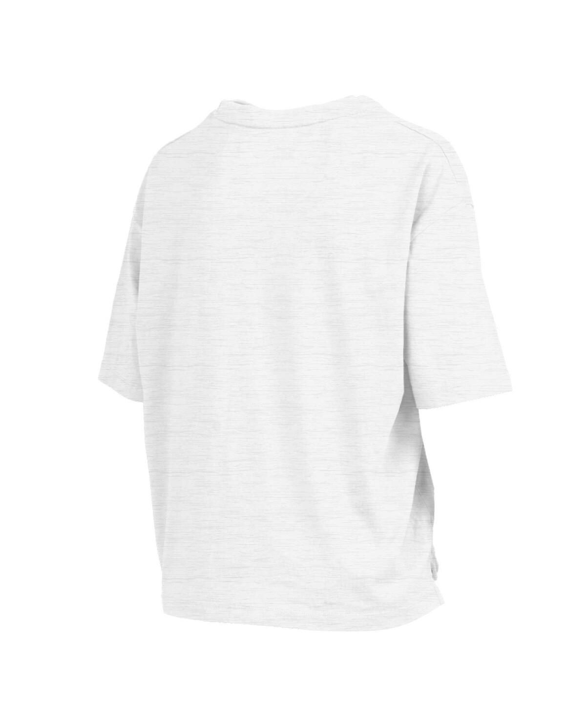 Shop Pressbox Women's  White Texas Longhorns Motley Crew Chain Stitch Slub Waist Length Boxy T-shirt