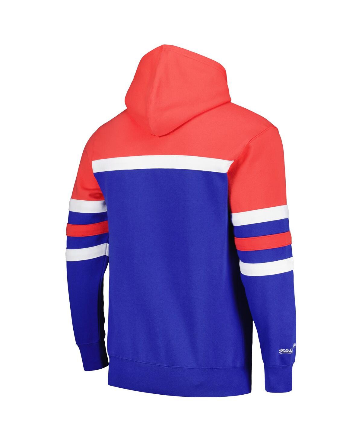 Shop Mitchell & Ness Men's  Royal, Red Denver Nuggets Head Coach Pullover Hoodie In Royal,red