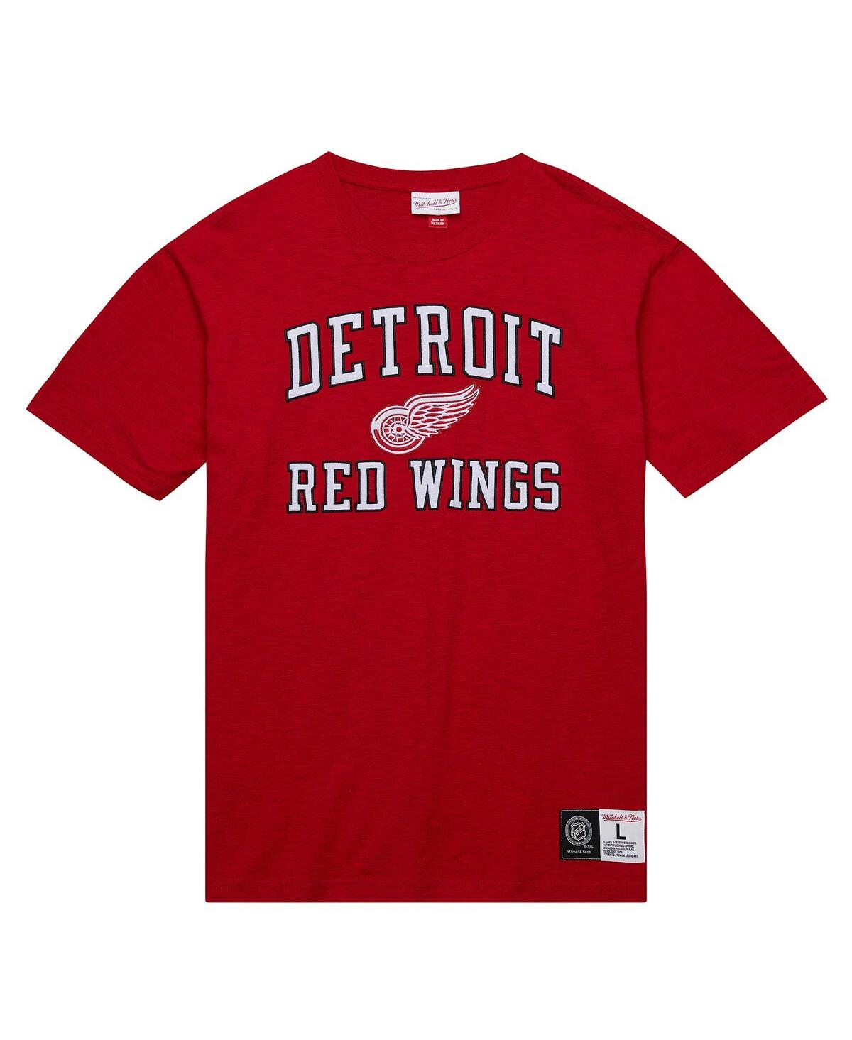 Shop Mitchell & Ness Men's  Red Detroit Red Wings Legendary Slub T-shirt