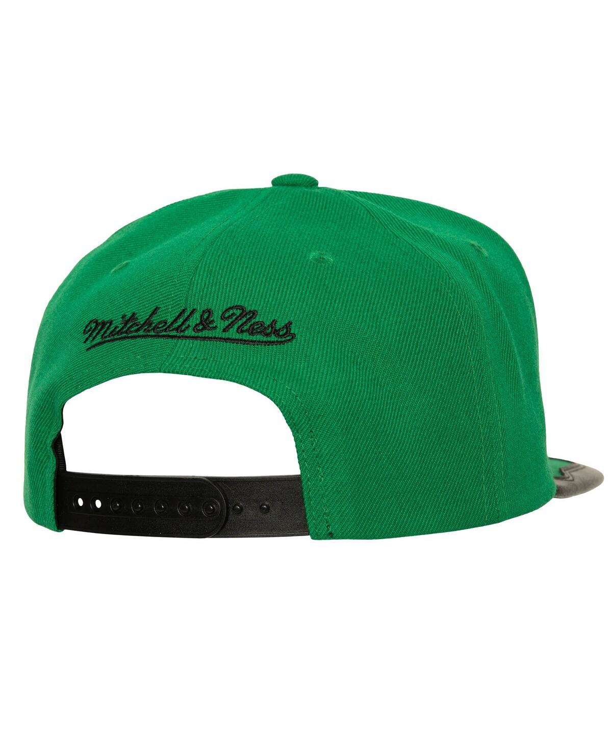 Mitchell & Ness Men's  Black, Kelly Green Boston Celtics Day One Snapback Hat In Black,kelly Green