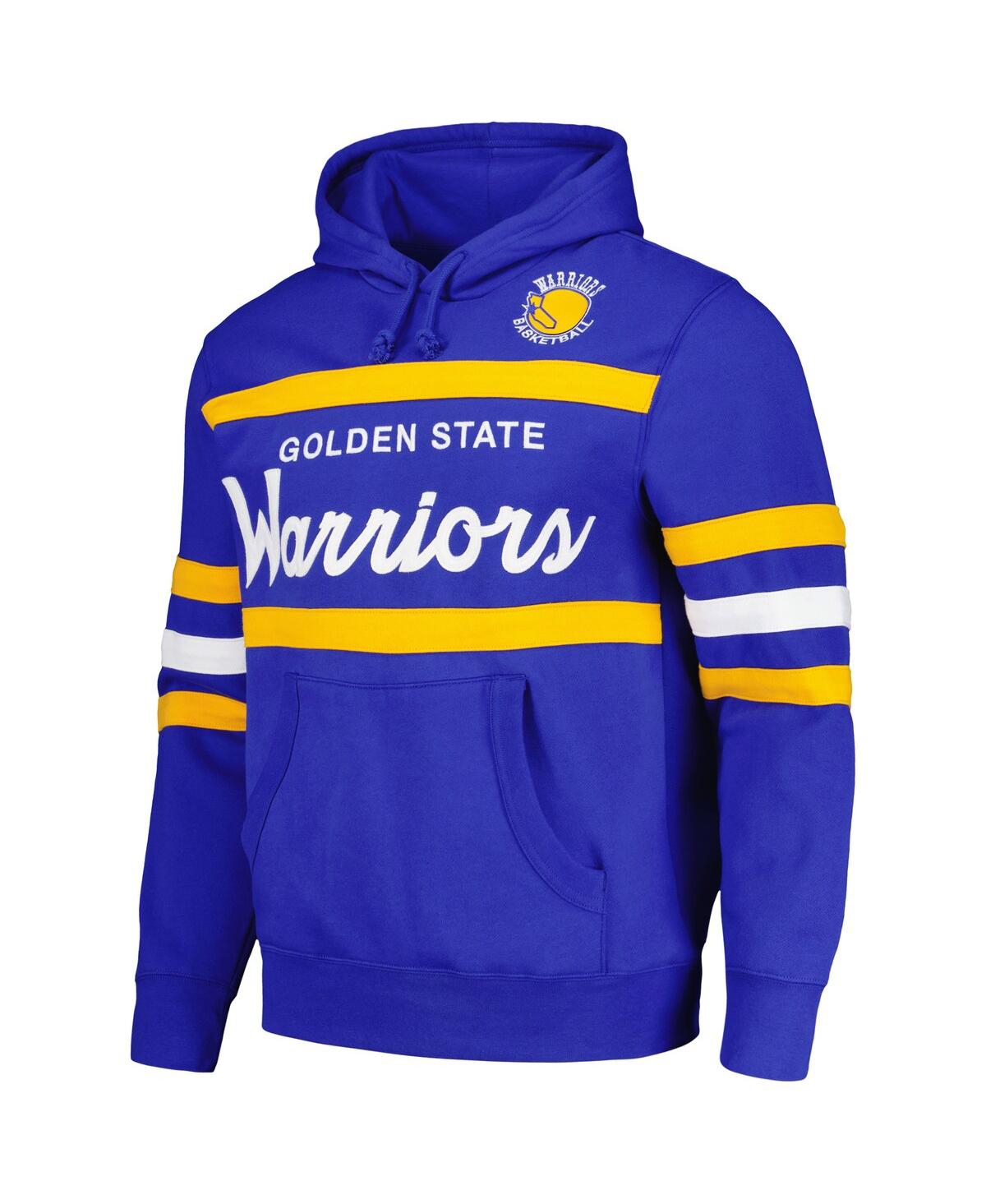 Men's Mitchell & NessGolden State Warriors Head Coach Pullover Hoodie - Royal