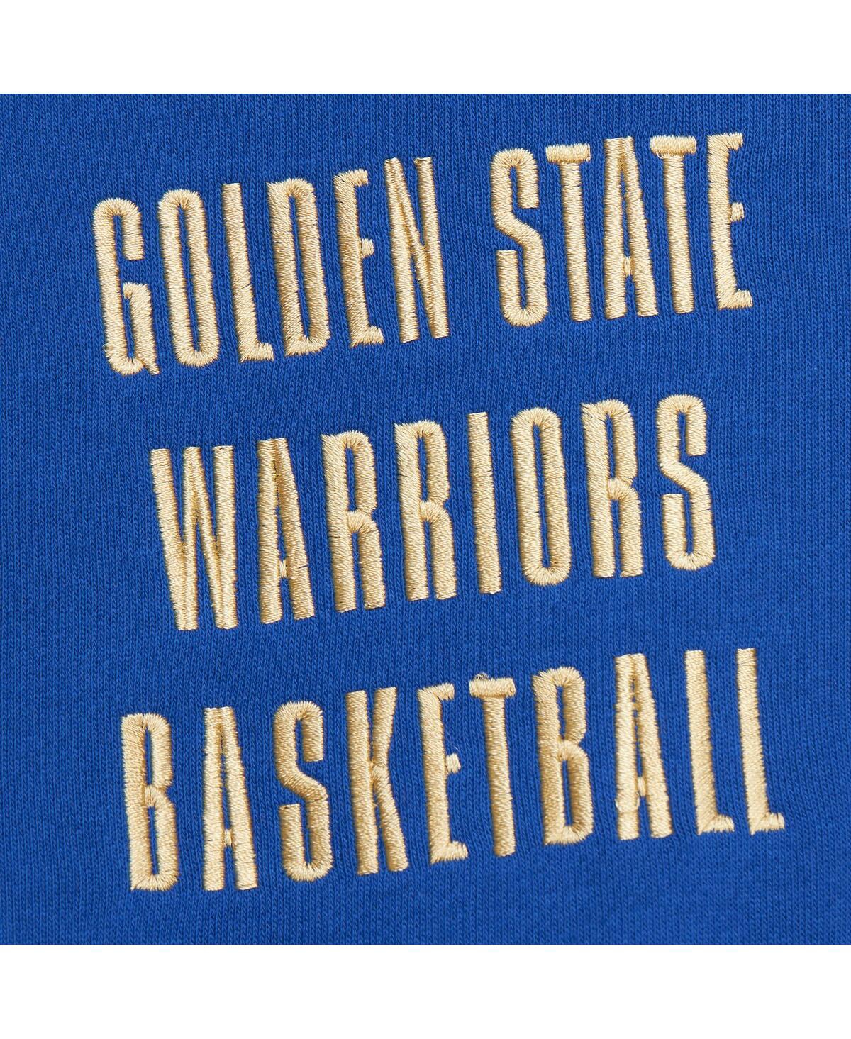 Mitchell & Ness Men's  Royal Distressed Golden State Warriors Team Og 2.0 Vintage-like Logo Fleece Pu In Royal