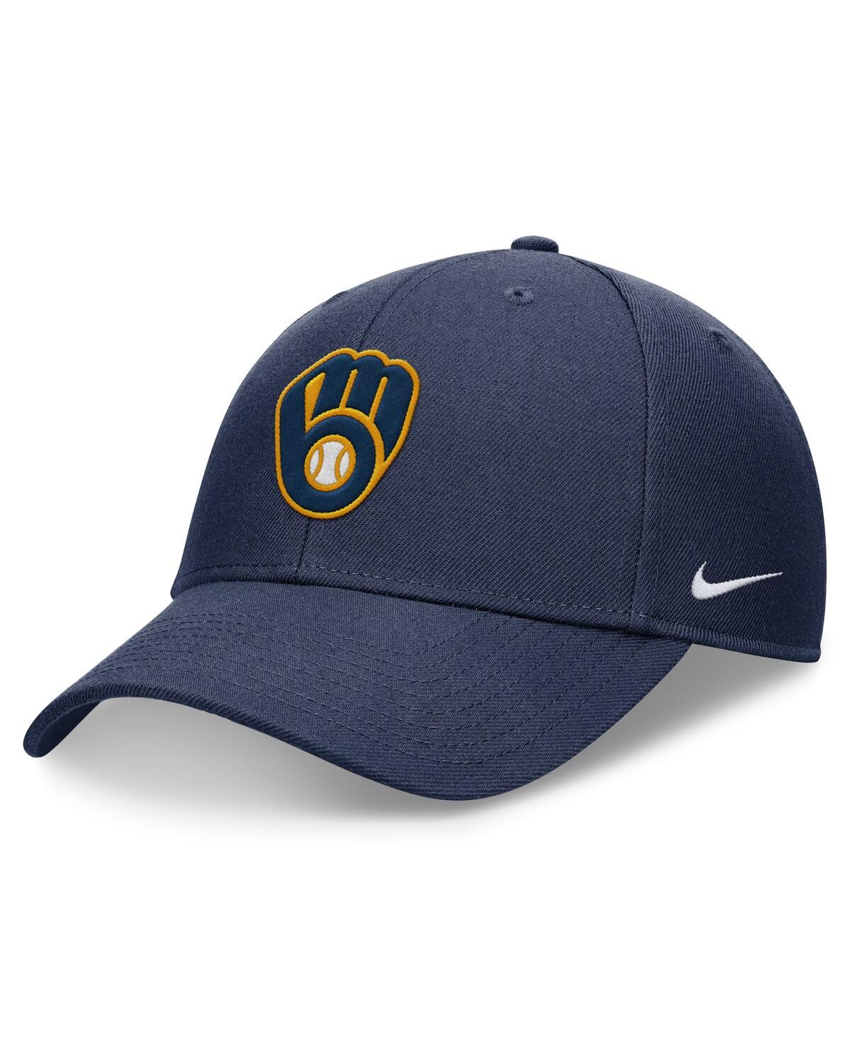 Nike Men's  Navy Milwaukee Brewers Evergreen Club Performance Adjustable Hat