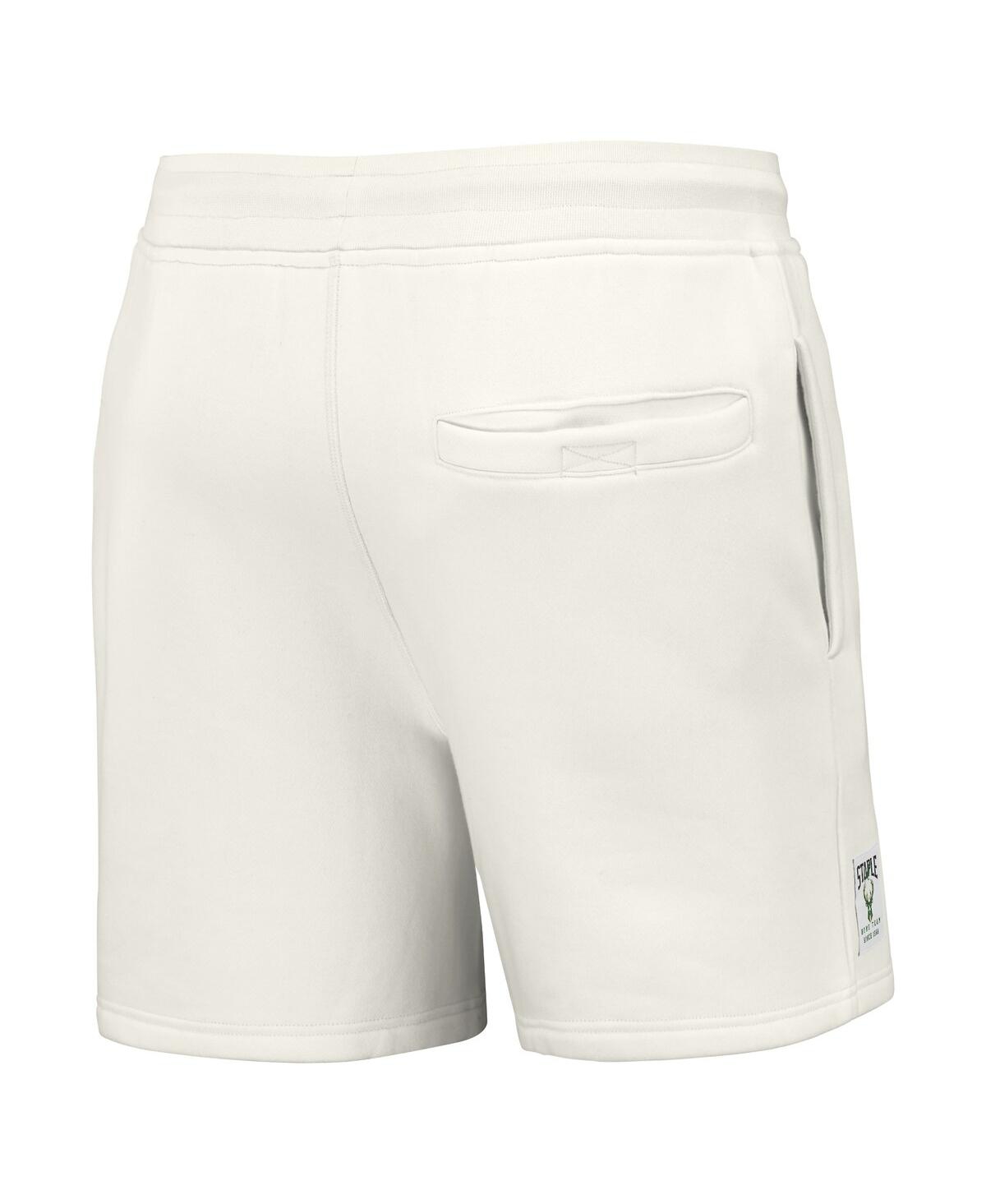Staple Nba X  Cream Memphis Grizzlies Heavyweight Fleece Shorts In Cream