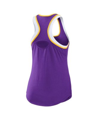 Women's Purple LSU Tigers Open Hole Razorback Tank Top