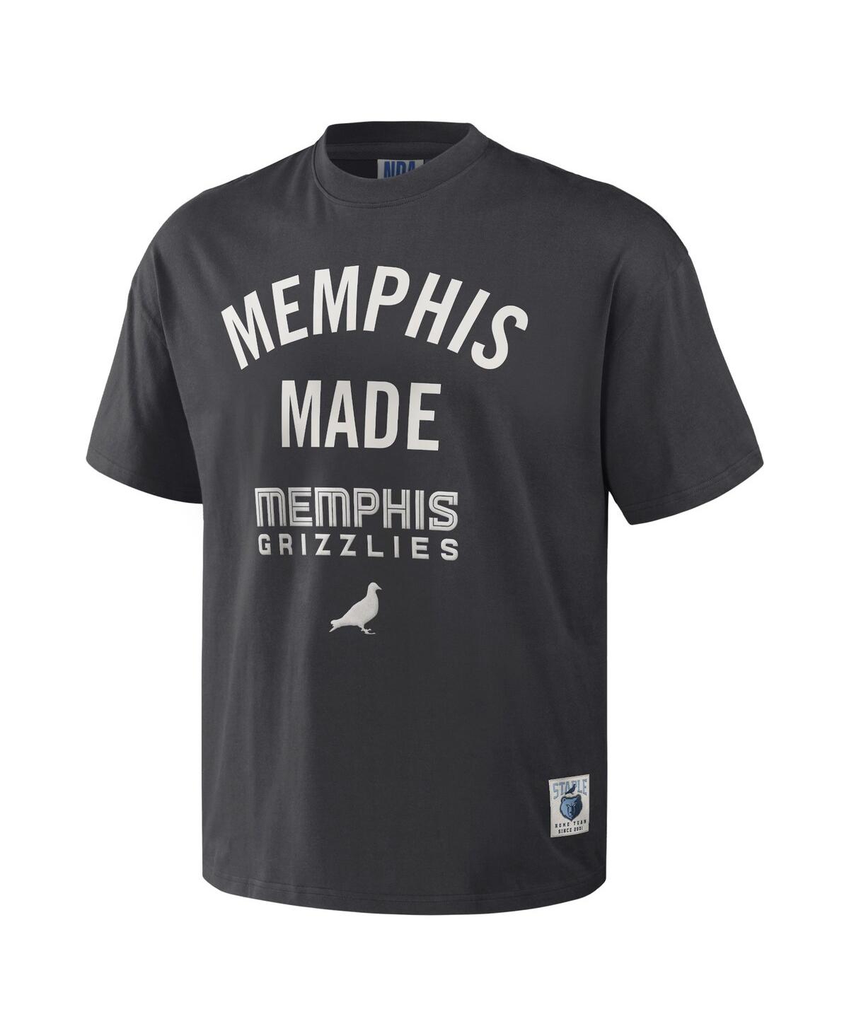 Shop Staple Men's Nba X  Anthracite Memphis Grizzlies Heavyweight Oversized T-shirt