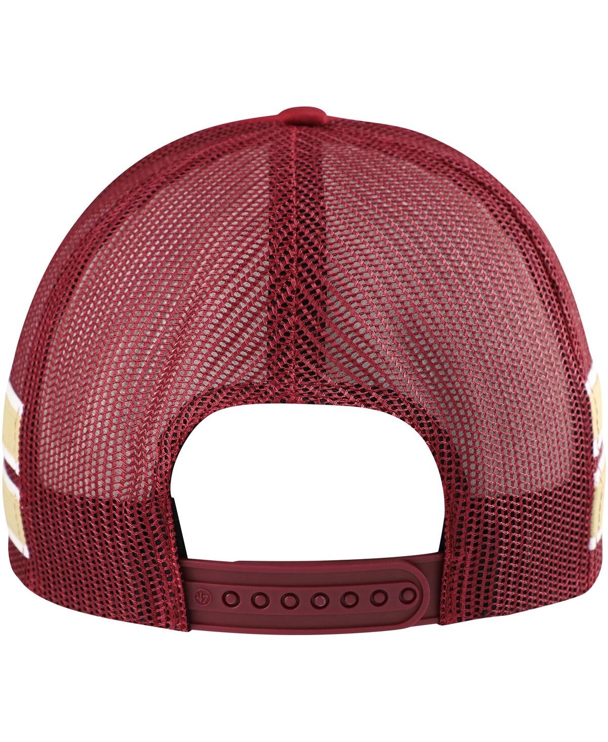 Shop 47 Brand Men's ' Wine Cleveland Cavaliers Sidebrand Stripes Trucker Adjustable Hat