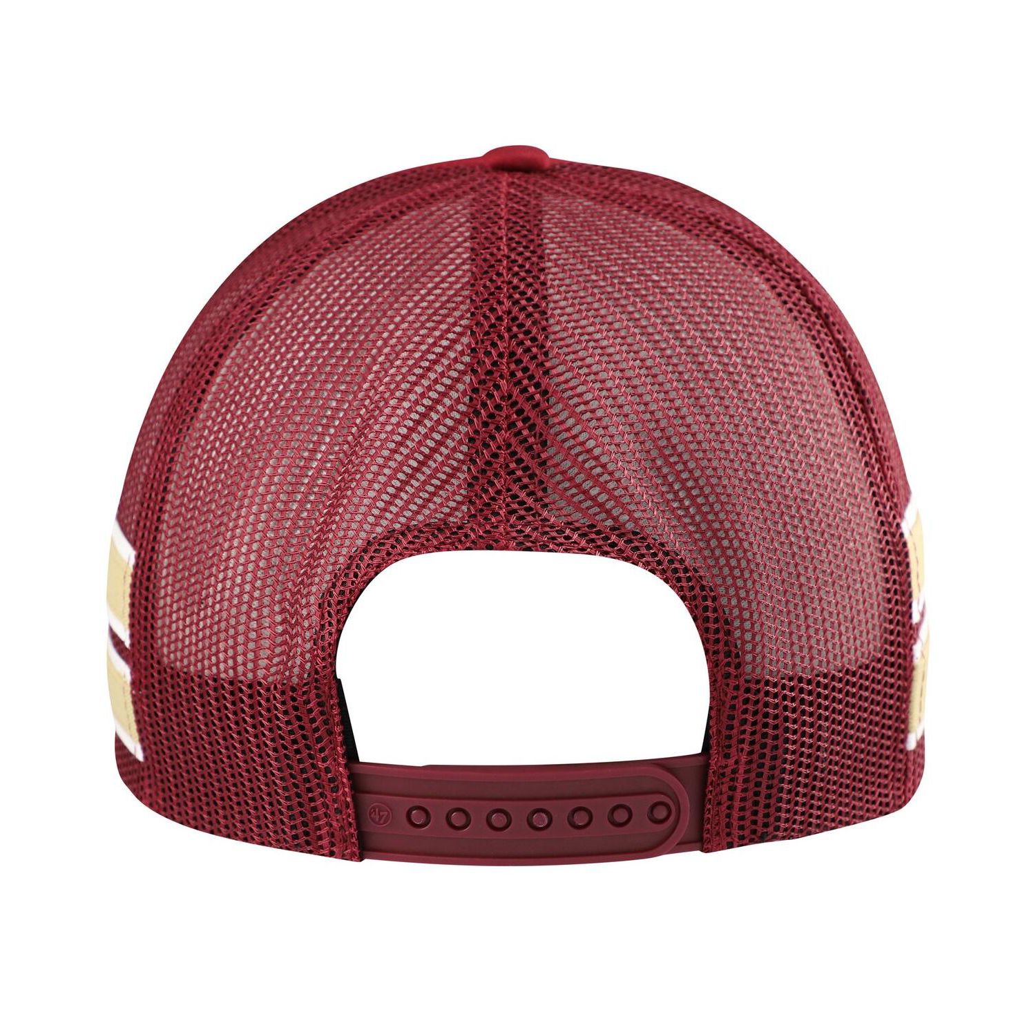 Men's Wine Cleveland Cavaliers Sidebrand Stripes Trucker Adjustable Hat
