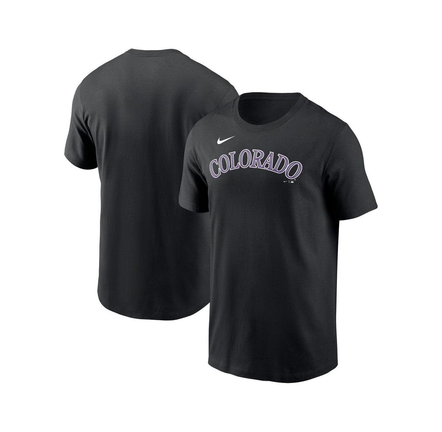 Men's Black Colorado Rockies Fuse Wordmark T-shirt