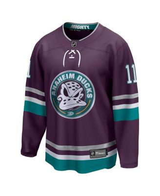 Men's Fanatics Trevor Zegras Purple Anaheim Ducks 30th Anniversary