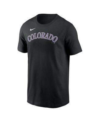 Men's Black Colorado Rockies Fuse Wordmark T-shirt