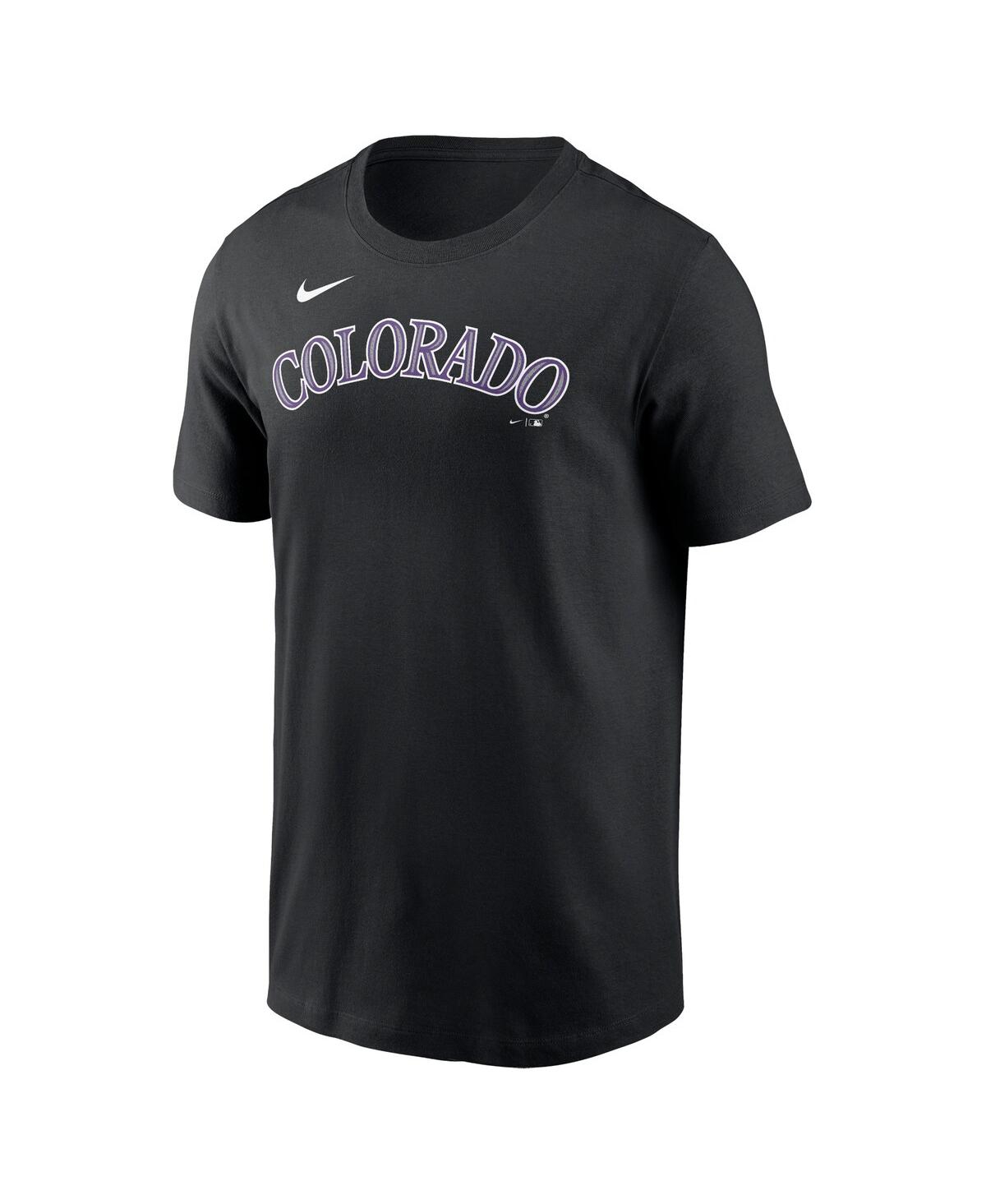 Nike Colorado Rockies Fuse Wordmark  Men's Mlb T-shirt In Black