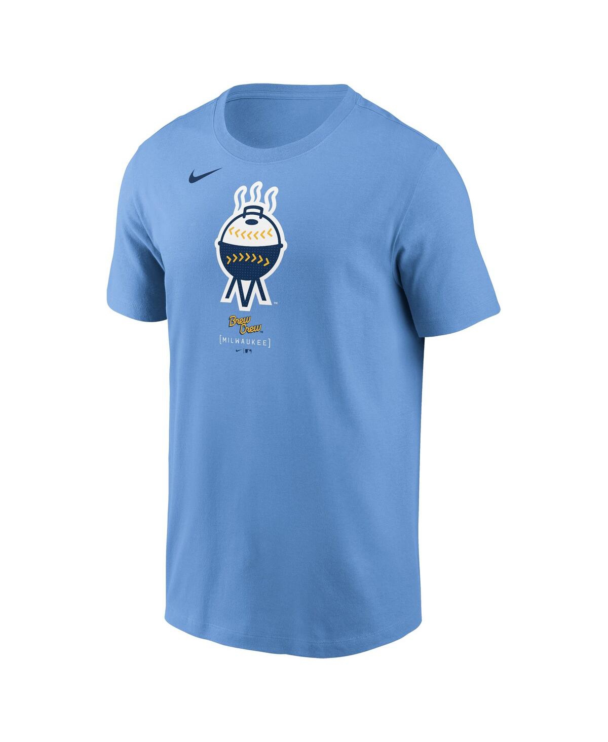 Men's NikeMilwaukee Brewers City Connect Large Logo T-shirt - Powder Blue