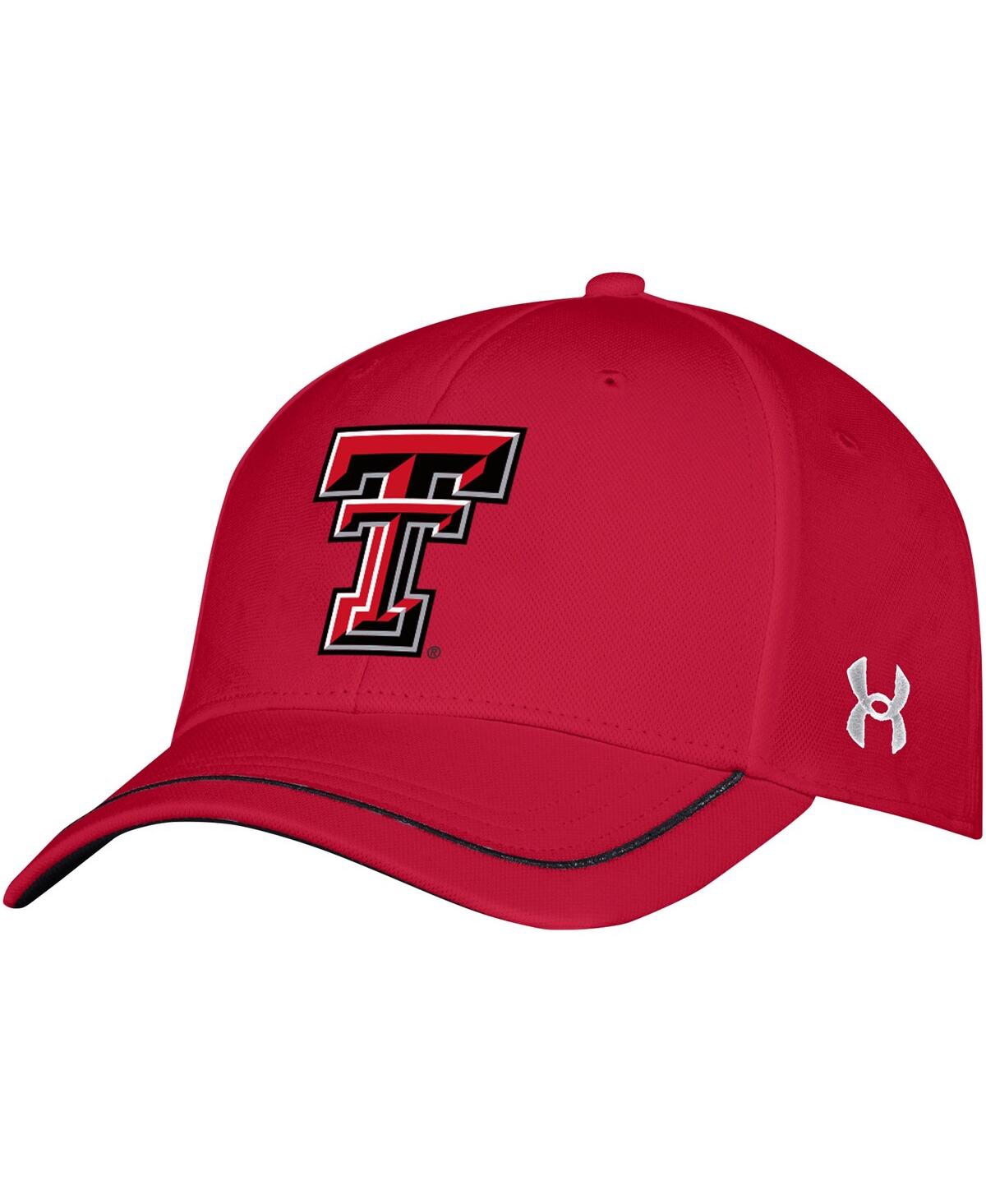 Shop Under Armour Men's  Red Texas Tech Red Raiders Iso-chill Blitzing Accent Flex Hat