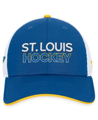 Men's Blue, White St. Louis Blues Authentic Pro Alternate Jersey Adjustable Trucker Hat