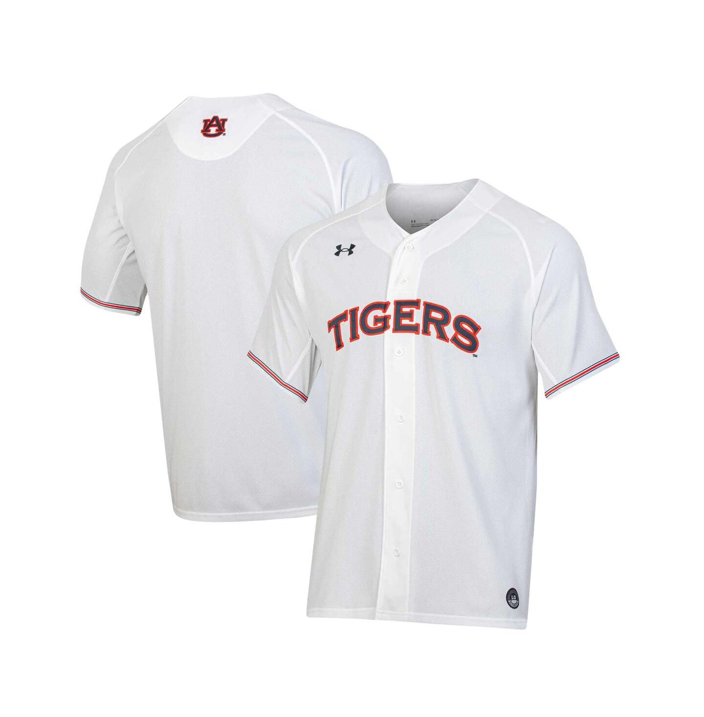 Мужское джерси Under Armour Men's Auburn Tigers Softball V-Neck Jersey, цвет: Белый — фото 1