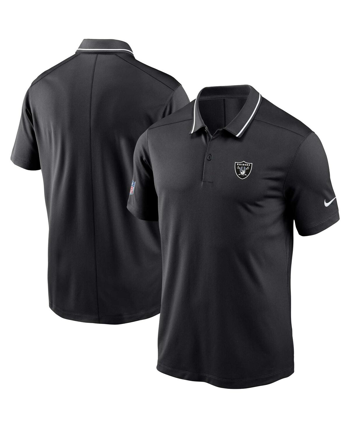 Shop Nike Men's  Black Las Vegas Raiders Sideline Victory Performance Polo Shirt