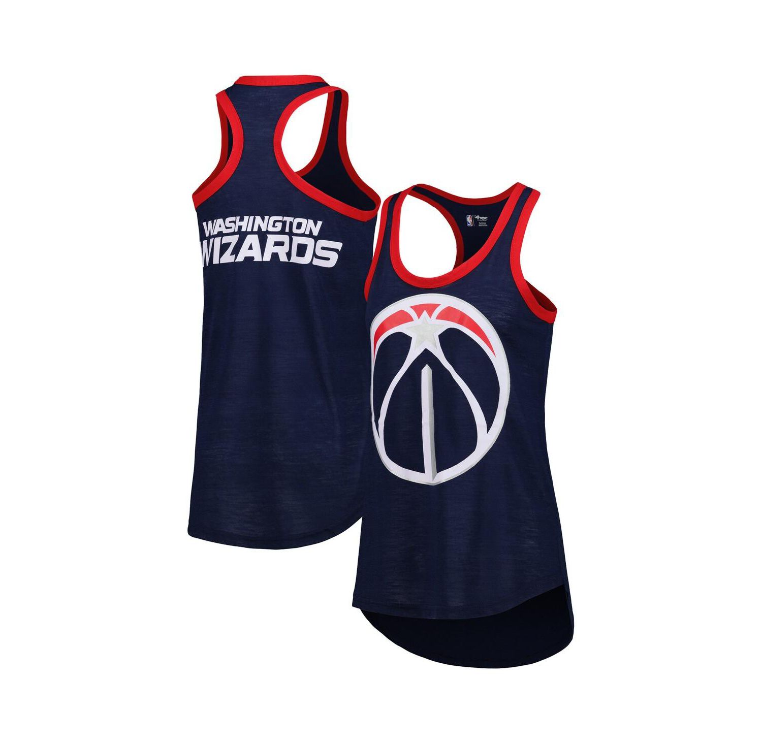 Women's Navy Washington Wizards Showdown Scoop-Neck Racerback Tank Top