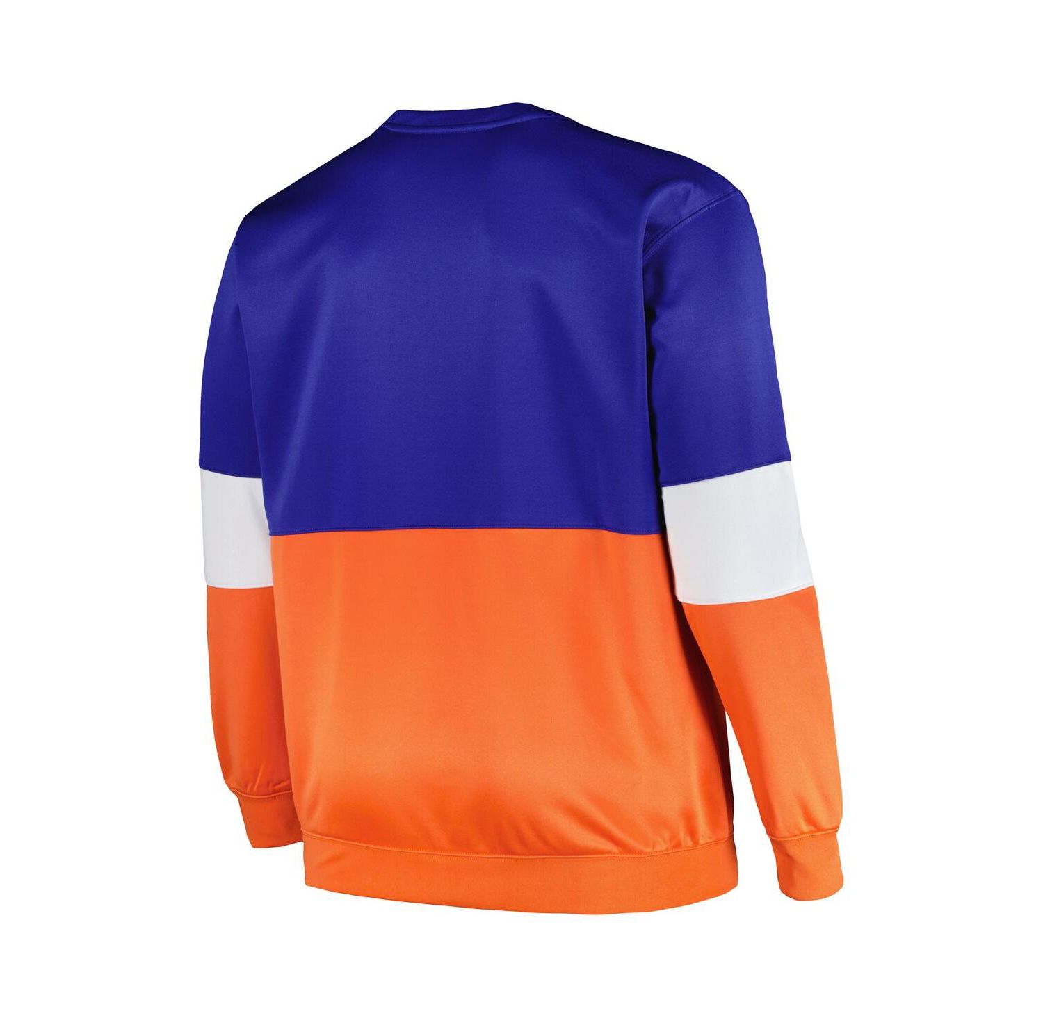 Men's Blue, Orange New York Knicks Big and Tall Split Pullover Sweatshirt